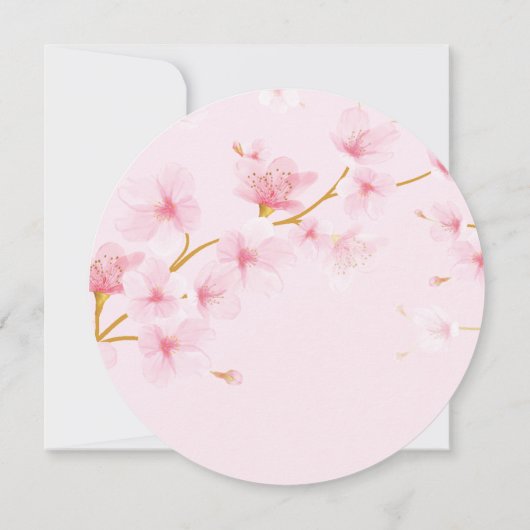 Roze Cherry Blossom Baby shower Kaart (Achterkant)