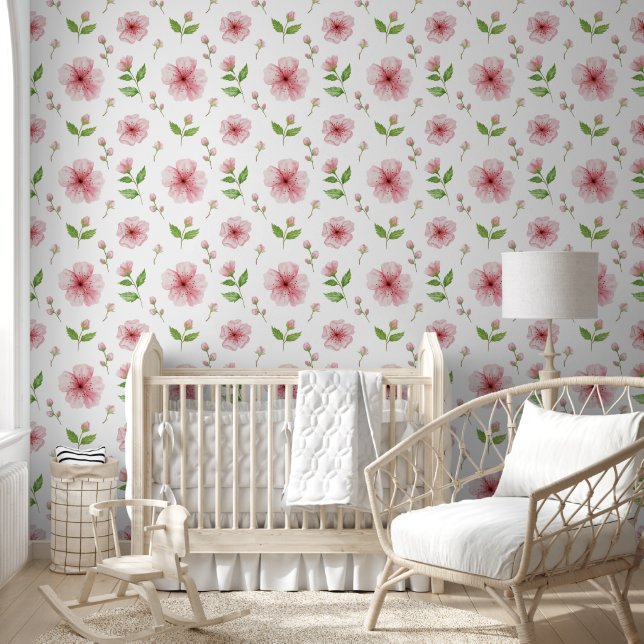 Roze Cherry Blossom Behang (Kinderen)