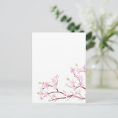 Roze Cherry Blossom Blank Briefkaart (Staand voorkant)