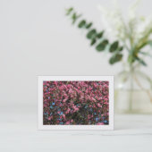 Roze Cherry Blossom (Borded) Visitekaartje (Staand voorkant)