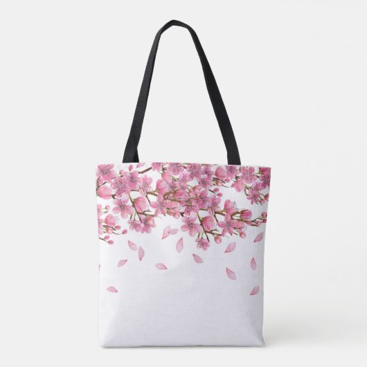 Roze Cherry Blossom Bridesmaid Tote Bag (Achterkant)