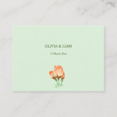 Roze Cherry Blossom , bruiloft Advieskaart (Achterkant)