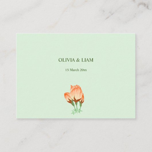 Roze Cherry Blossom , bruiloft Advieskaart (Achterkant)