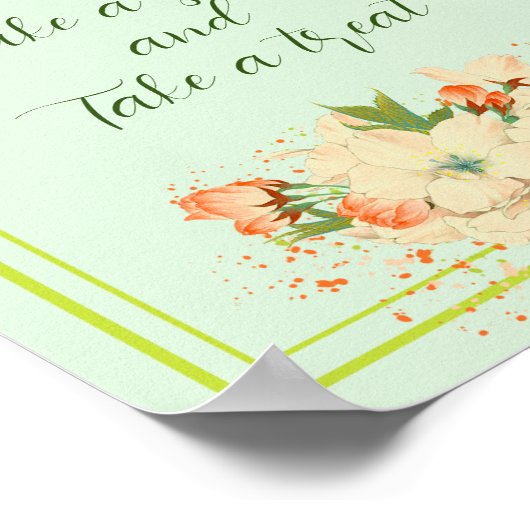 Roze Cherry Blossom , bruiloft Poster (Hoek)