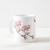 Roze Cherry Blossom Classic White Mok (Voorkant links)