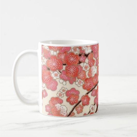 Roze Cherry Blossom design Koffiemok (Links)
