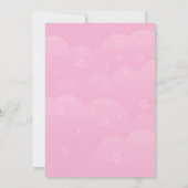 Roze Cherry Blossom een bunny die Birthday feest g Kaart (Achterkant)