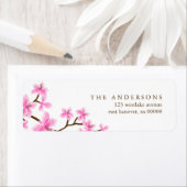 Roze Cherry Blossom Etiket (Insitu)