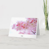 Roze Cherry Blossom | Fijne verjaardag Kaart (Achterkant)