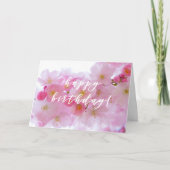 Roze Cherry Blossom | Fijne verjaardag Kaart (Voorkant)