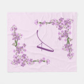  roze Cherry Blossom Fleece Deken (Voorkant (Horizontaal))