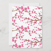  Roze Cherry Blossom Floral Baby shower Kaart (Achterkant)