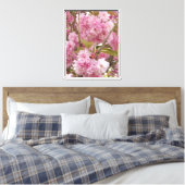 Roze Cherry Blossom Floral Canvas Afdruk (Insitu (Slaapkamer))