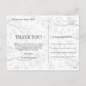 Roze Cherry Blossom Floral Dank je huwelijk Feestdagenkaart (Achterkant)