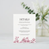 Roze Cherry Blossom Floral Details Enclosure Kaart (Staand voorkant)