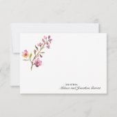 Roze Cherry Blossom Floral Elegant Hartelijk dank Bedankkaart (Achterkant)