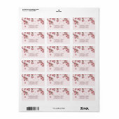 Roze Cherry Blossom Floral Etiket (Full Sheet)