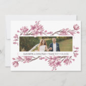 Roze Cherry Blossom Floral Hartelijk dank Bedankkaart (Voorkant)