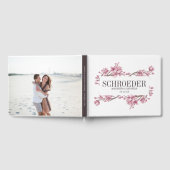 Roze Cherry Blossom Floral Lijst Wedding Gastenboek (Volledig)