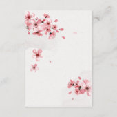 Roze Cherry Blossom Floral Meal Options Weddenscha RSVP Kaartje (Achterkant)