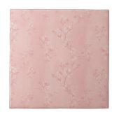 Roze Cherry Blossom Floral Pattern Tegeltje (Voorkant)