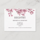 Roze Cherry Blossom Floral Registry Enclosure Card Informatiekaartje (Voorkant)