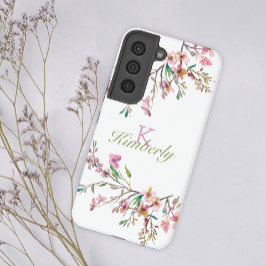 Roze Cherry Blossom Floral Samsung Galaxy Hoesje