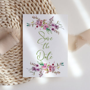 Roze Cherry Blossom Floral sparen de datum Save The Date