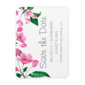 Roze Cherry Blossom. Floral Spring save the date Magneet (Verticaal)