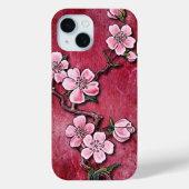 Roze Cherry Blossom Floral Tattoo Art Design Case-Mate iPhone Case (Achterkant)
