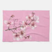 Roze Cherry Blossom Floral Theedoek (Horizontaal)