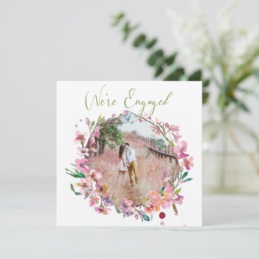 Roze Cherry Blossom Floral toevoegen Foto Verlovin (Staand voorkant)