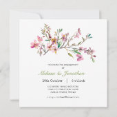 Roze Cherry Blossom Floral toevoegen Foto Verlovin (Achterkant)