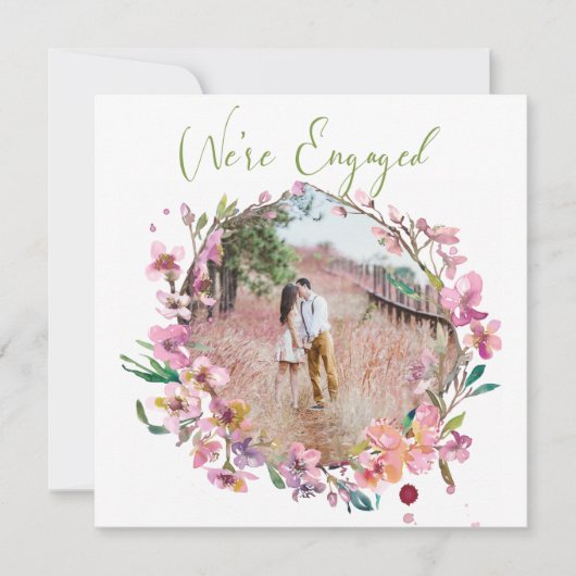 Roze Cherry Blossom Floral toevoegen Foto Verlovin (Voorkant)