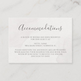 Roze Cherry Blossom Floral Wedding Accommodations Informatiekaartje