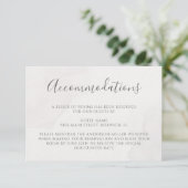Roze Cherry Blossom Floral Wedding Accommodations Informatiekaartje (Staand voorkant)