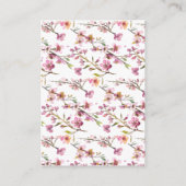 Roze Cherry Blossom Floral Wedding Enclosure Card Informatiekaartje (Achterkant)