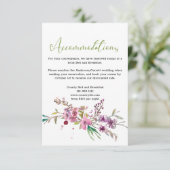 Roze Cherry Blossom Floral Wedding Enclosure Card Informatiekaartje (Staand voorkant)