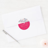 Roze Cherry Blossom Floral Wedding Favor Sticker (Envelop)