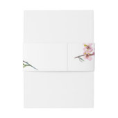 Roze Cherry Blossom Floral Wedding Invitation Uitnodigingen Wikkel (Achterkant Voorbeeld)