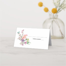 Roze Cherry Blossom Floral Wedding Place Card Plaatskaartje