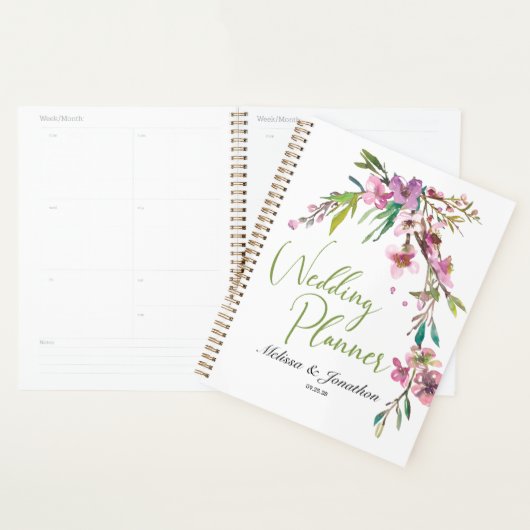 Roze Cherry Blossom Floral Wedding Planner (Display)