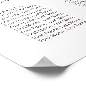 Roze Cherry Blossom Floral Wedding Seding Chart Poster (Hoek)