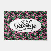 Roze Cherry Blossom Floral Welcome Deurmat (Voorkant)