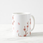 Roze Cherry Blossom Flower Coffee Mok (Voorkant rechts)