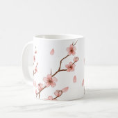 Roze Cherry Blossom Flower Coffee Mok (Voorkant links)