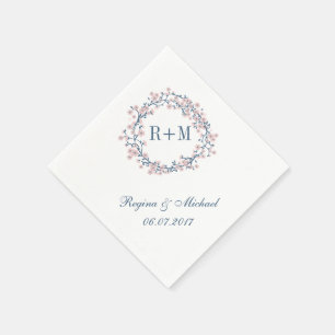 Roze Cherry Blossom Flower Wedding Napkin Servetten