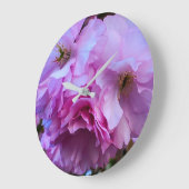 Roze Cherry Blossom Flowers Grote Klok (Hoek)