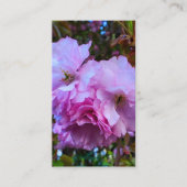 Roze Cherry Blossom Flowers Visitekaartje (Voorkant)