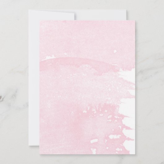 Roze Cherry Blossom Geometric Brunch & Bubble Kaart (Achterkant)